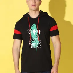 WOOSTRO Men Typography Printed Round Neck Cotton Slim Fit T-shirt-image-9