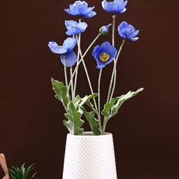 Myntra Elegant Homes White Modern Ceramic Floral Vase-image-10