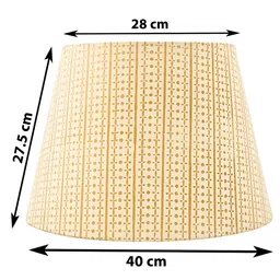 Lampenschirm India Beige Block Printed Cotton Frustum Shaped Lampshade image 5