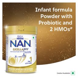 nestle NAN EXCELLAPRO Stage 1 Infant Formula Milk powder for babies (Up to 6 months) with HMOs & Probiotic 400 gm Tin with Smartlid image 4
