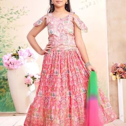 BAESD Girls Embroidered Ready to Wear Lehenga & Blouse With Dupatta-picture-46