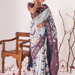 Areca Designer Floral Pure Silk Designer Banarasi Saree-image-68