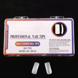 RANORE 500 Pcs Acrylic Press-On Half Cover Nail Extension Tips  - White-28