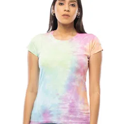 LAPPEN FASHION Women Dyed Extended Sleeves Pockets T-shirt-picture-7