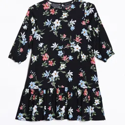 Allen Solly Junior Girls Floral Printed Drop-Waist Dress-image-77