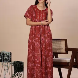 9shines Label Embroidered Maxi Nightdress-image-37
