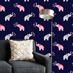 ArtzFolio Printed UV-Resistant Anti-Bacterial Watercolor Elephants Peel & Stick Wallpaper-image-92