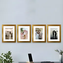 Art Street Gold Toned MDF Table Photo Frames (Pack of 4)-31