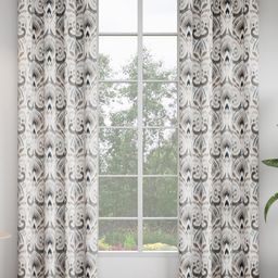 GM White & Charcoal 2 Pieces Ethnic Motifs Printed Door Curtain-5