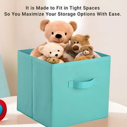 Aura Green Set of 6 Regular Square Foldable & Multipurpose Wardrobe Storage Box Organizer image 5