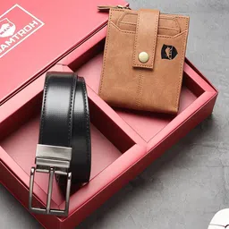 SAMTROH Men Accessory Gift Set Wallet and Belt Comes with a box-49