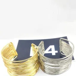Shivarth Set Of 2 Brass Cuff Bracelet-3