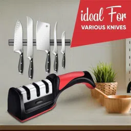 5 needs Manual 3 Stage Knife Sharpener Tool (Black & Red)-picture-28