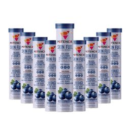 POTENCIA Set Of 9 Potencia Skin Fuel Effervescent Tablet- 15 Tablets- Blueberry Flavour-image-40