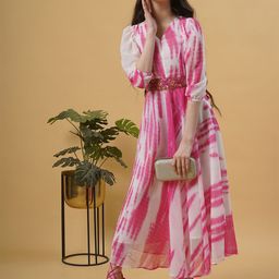 BAESD Girls Printed A-Line Maxi Dress-image-93