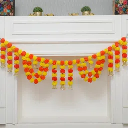 Myntra Elegant Homes Handmade Artificial Marigold Toran Flowers-picture-0