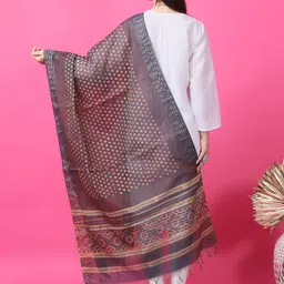 LOOM LEGACY Ethnic Motifs Printed Dupatta image 5