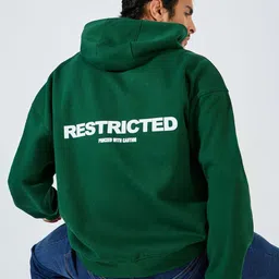 Styli Men Typography Printed Hood Cotton Pullover Ribbed Sweatshirt-image-49