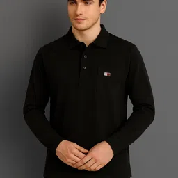 SANDPIPER Men Solid Polo Collar Cotton T-shirt-picture-9