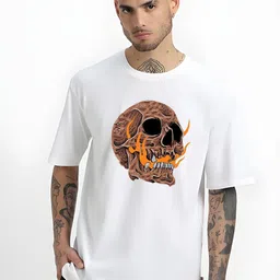 Streetsutra Graphic Printed Drop-Shoulder Sleeves Cotton Oversized T-shirt-picture-20