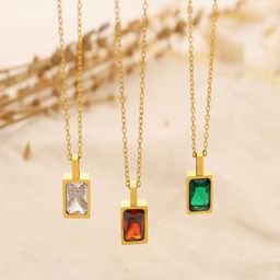 AQUASTREET Gold-Plated Square Pendants with Chains-image-15