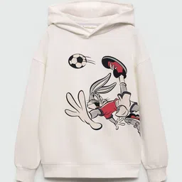Mango Kids Boys Cotton Bugs Bunny Printed Hooded Sweatshirt-picture-26