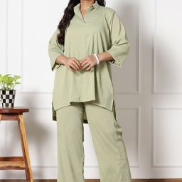 LetsDressUp Shirt Collar-Neck Top With Palazzo Co-Ords-image-1