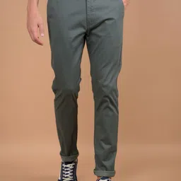 Crimsoune Club Men Printed Slim Fit Chinos Trousers-picture-45
