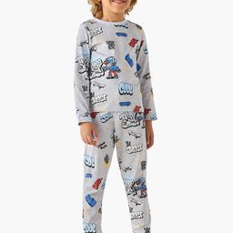 Juniors by Babyshop Boys Graphic Printed Long Sleeves Pure Cotton T-Shirt With Jogger-picture-4