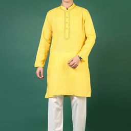 V-Mart Mandarin Collar Thread Work Straight Kurta With Pyjama-picture-44