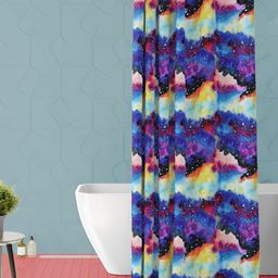 ArtzFolio Blue & Red Printed Waterproof Shower Curtains-image-86
