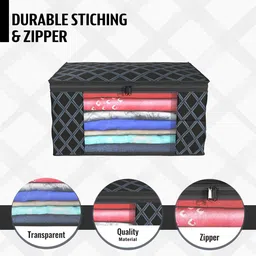 Kuber Industries Black Set of 6 Regular Drawer Organiser Organisers image 4