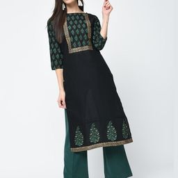 ANIYAH Women Ethnic Motifs Printed Straight Kurta-image-41