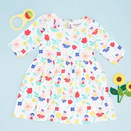 Pantaloons Baby Girls Floral Printed Cotton Fit & Flare Dress-picture-31