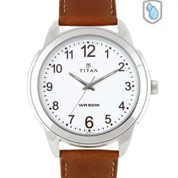Titan Men White Dial Watch 1585SL07-51