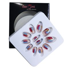 BEROMT 12 Pcs Long-Lasting Reusable Lightweight Salon Finish Press on Nail Tips- Shade 227-image-75