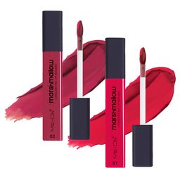 ME-ON Set Of 2 Marshmallow Longwearing Lip Mousse 6ml Each - Crimson Red 02 & Raspberry 07 image 1