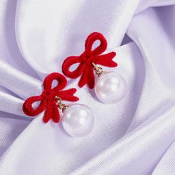 DressBerry Quirky Bows Drop Earrings-55