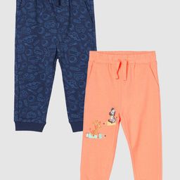 Fame Forever by Lifestyle Boys Pack of 2 Printed Cotton Mid-Rise Regular Fit Joggers-image-57