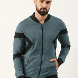 ARISE Men Printed Mock Collar Terry Sweatshirt-image-43
