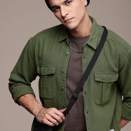 The Roadster Life Co. Pure Cotton Self Design Chevron Relaxed Fit Casual Shirt-image-80