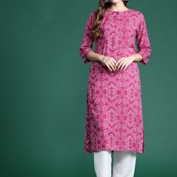 Indo Era Geometric Printed Kurta-32