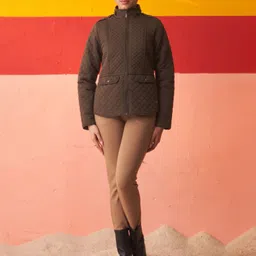 Lakshita Stand Collar Quilted Jacket-42