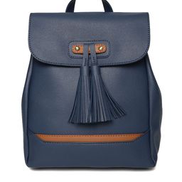 Mast & Harbour Women Navy Tassel Backpack-36