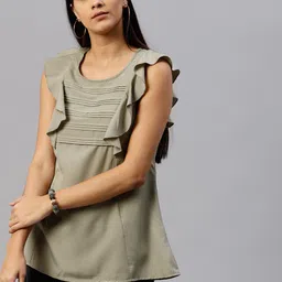 Shree Grey Solid Tunic-34