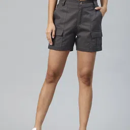 Popnetic High-Rise Pure Cargo Cargo Shorts-image-9