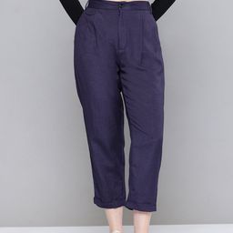 SCOUP Women Relaxed Pleated Trousers-image-44
