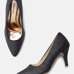 Marc Loire Women Black Striped Pumps-19