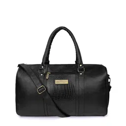 THE CLOWNFISH Textured Faux Leather Medium Duffel Bag-9