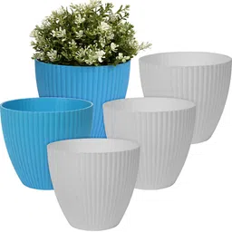 Kuber Industries Set Of 5 Multicolour Mega Flower Pot-44